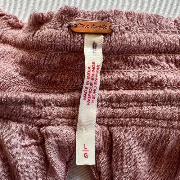 Free People Dusty Pink Cottagecore Boho Ruffle Tiered Maxi Dress Size L - Picture 4 of 15